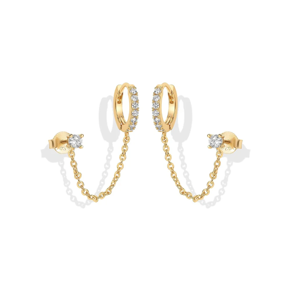 Adella Chain Earrings | Gold