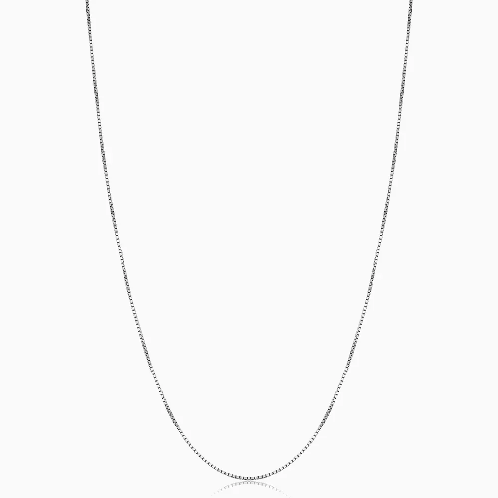 Bodega Box Necklace - White Gold