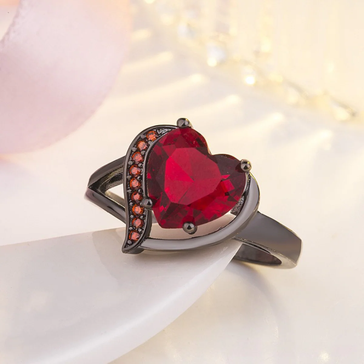 Calindra Rosethorne Ring | Black Finish - Image 2