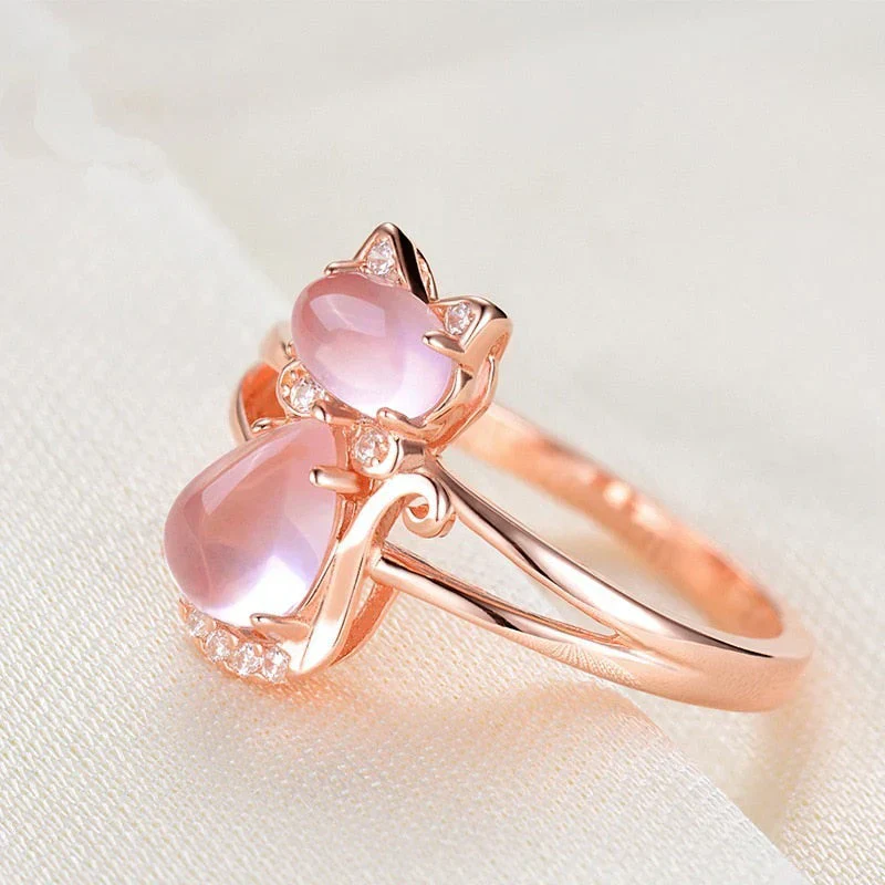 Cat Ring in Rose Gold | Rose Gold - Image 4