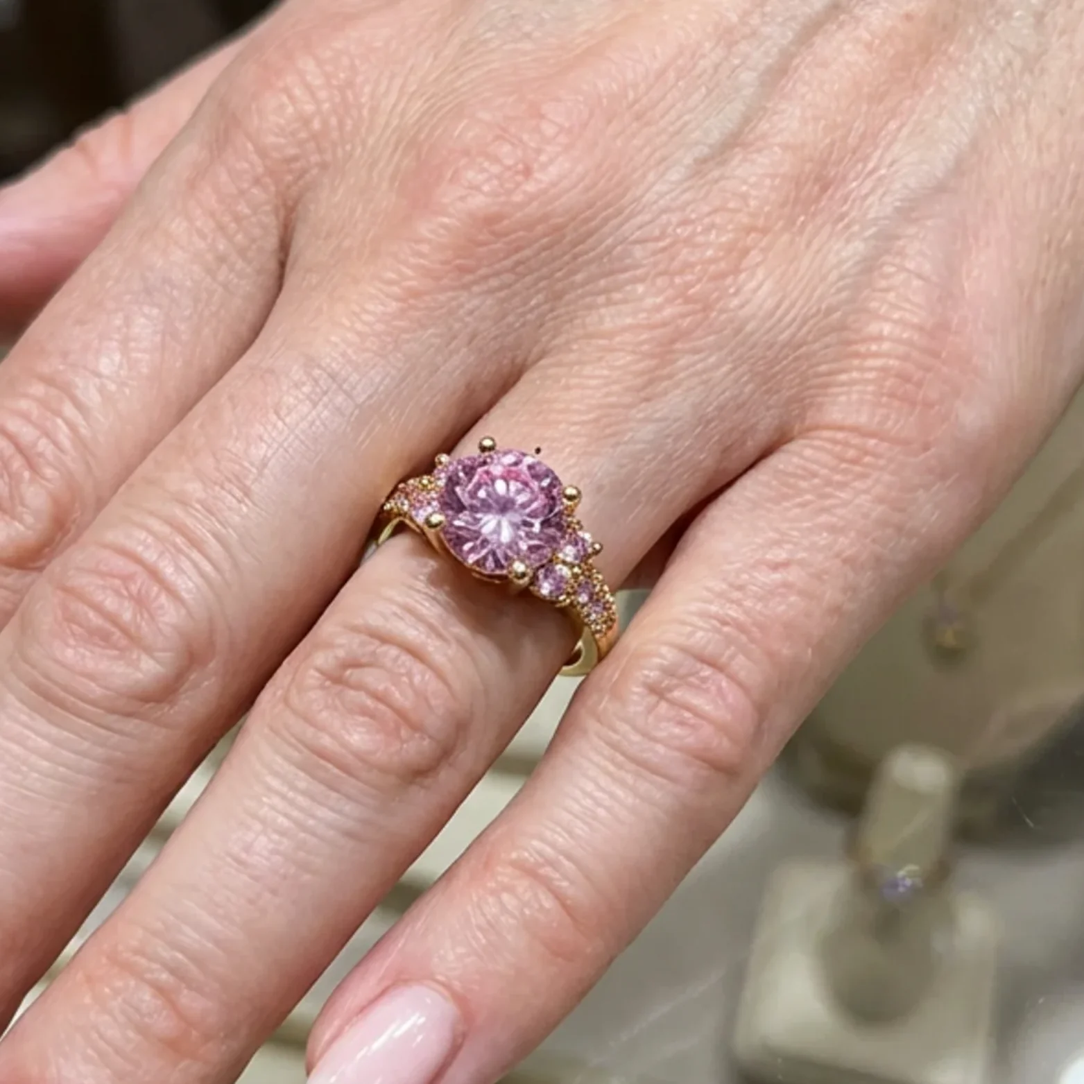 Celia Rosette Ring | White Gold - Image 4