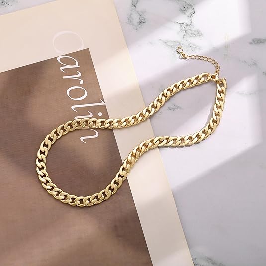 Chunky Cuban Link Necklace | Gold - Image 3