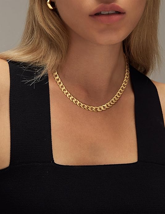 Chunky Cuban Link Necklace | Gold - Image 5