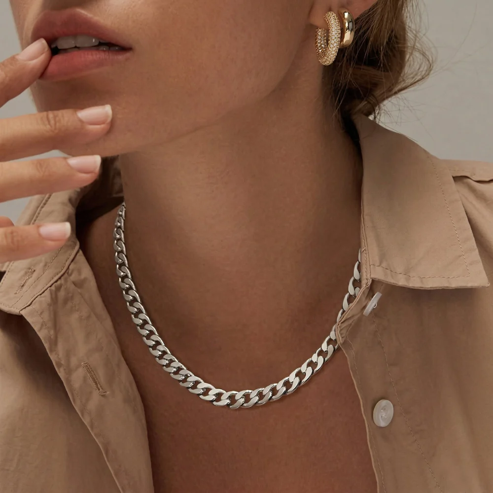Chunky Cuban Link Necklace | Gold - Image 8