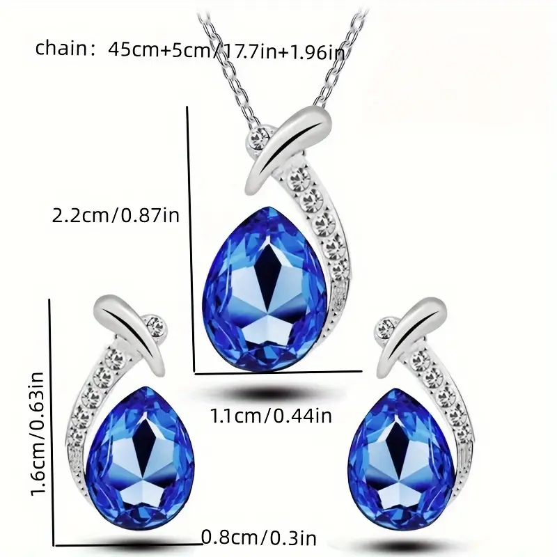 Classic Mermaid Elegance Jewelry Set | White Gold - Image 2