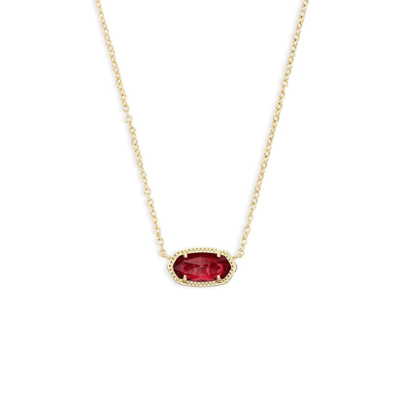 Classic Oval Ruby Necklace | Gold