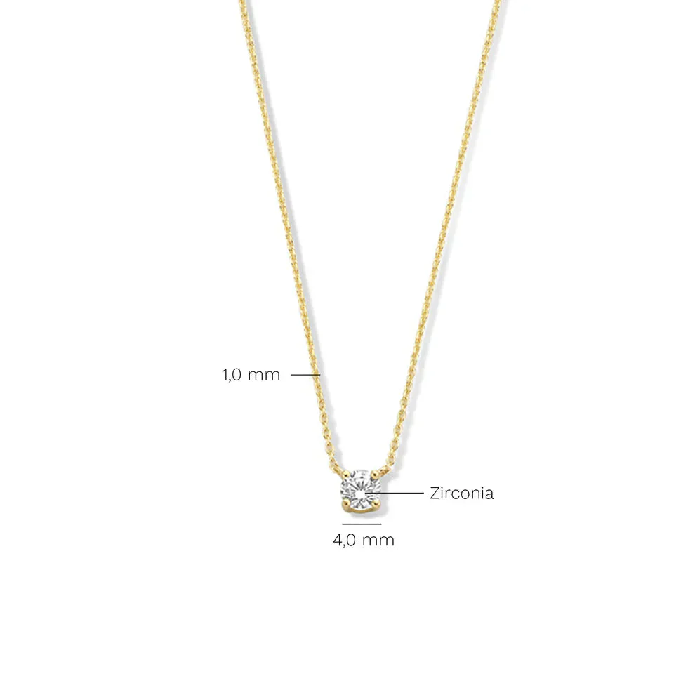 Cléa Moissanite Stone Necklace | Gold - Image 6