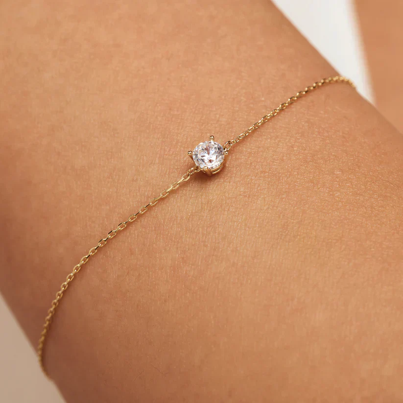 Cléa Moissanite Stone Bracelet | Gold - Image 4