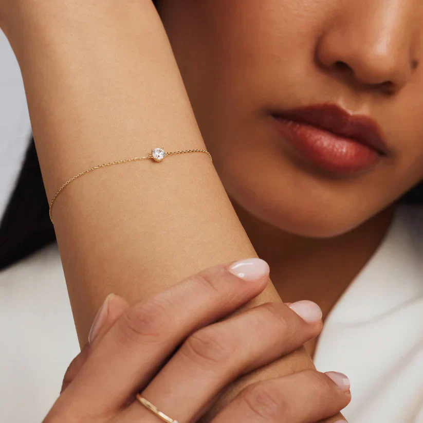 Cléa Moissanite Stone Bracelet | Gold - Image 5