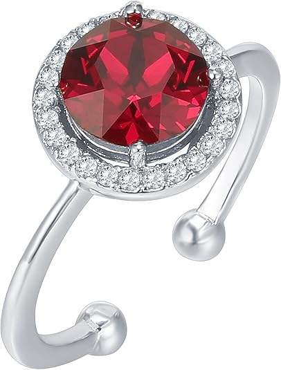 Crimson Glow Promise Ruby Ring | White Gold - Image 3