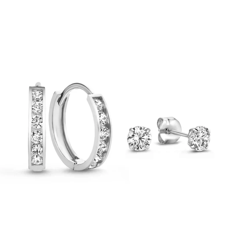 Dara Brillane Stone Earrings Set | Gold - Image 2