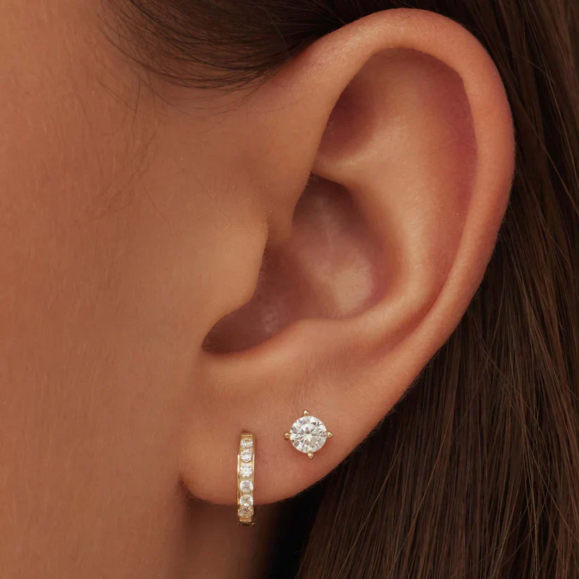 Dara Brillane Stone Earrings Set | Gold - Image 4