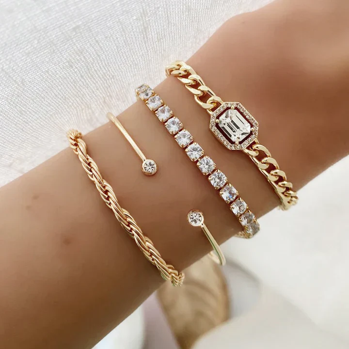Domitia Calvina Bracelet Set | White Gold - Image 2