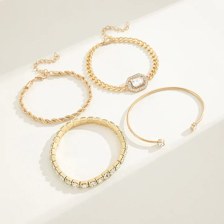 Domitia Calvina Bracelet Set | White Gold - Image 4
