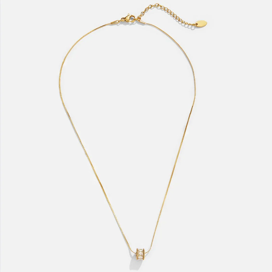 Elyna Polished Barrel Necklace | Gold - Image 2