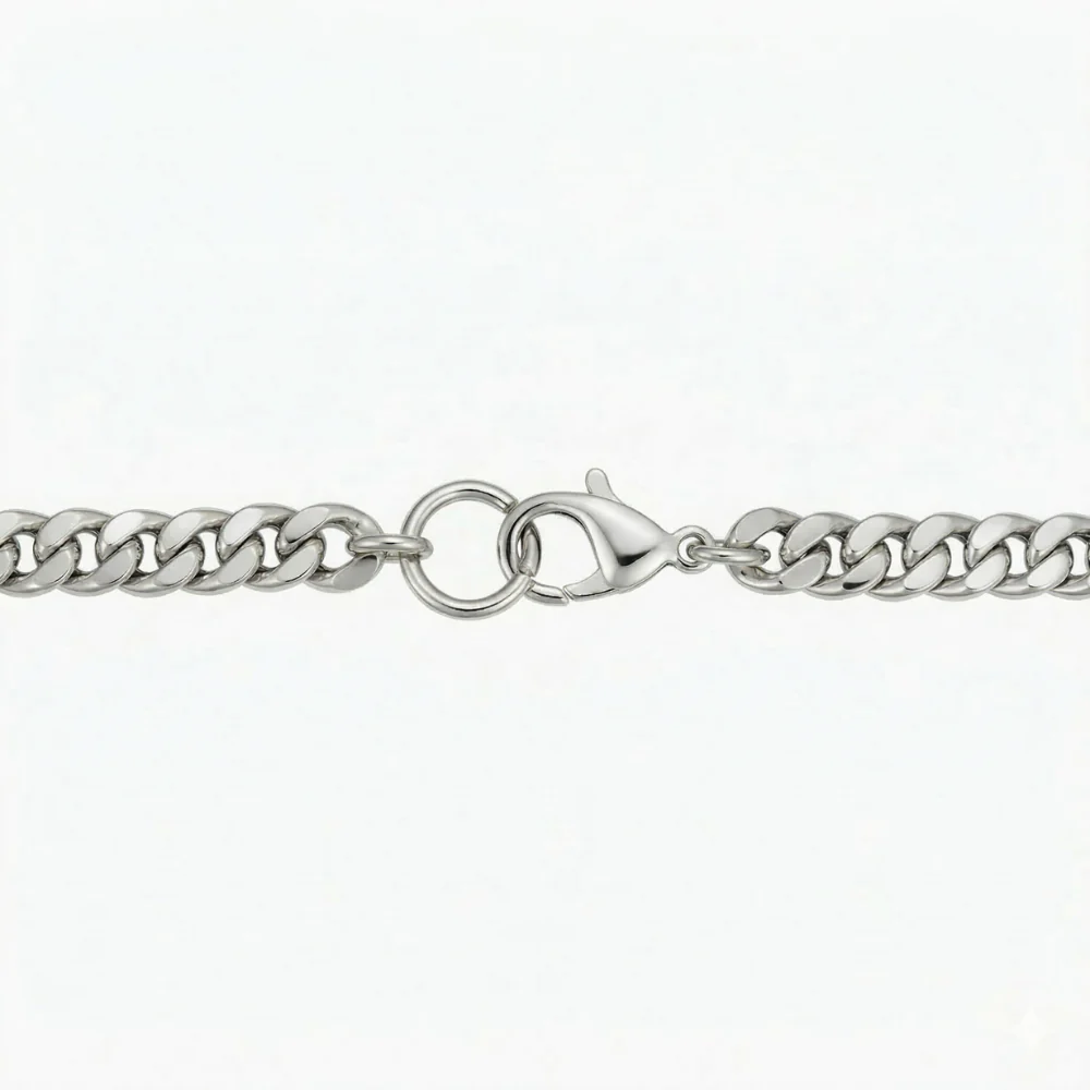 Estate Cuban Bracelet | White Gold - Image 2