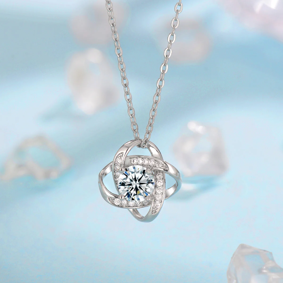 Fleur de Givre Clover Knot Set | White Gold - Image 2