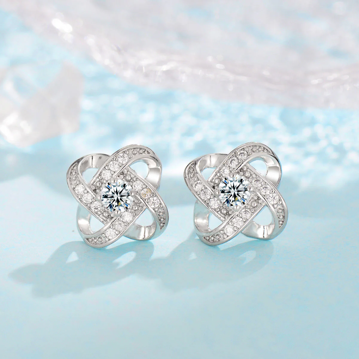 Fleur de Givre Clover Knot Set | White Gold - Image 4