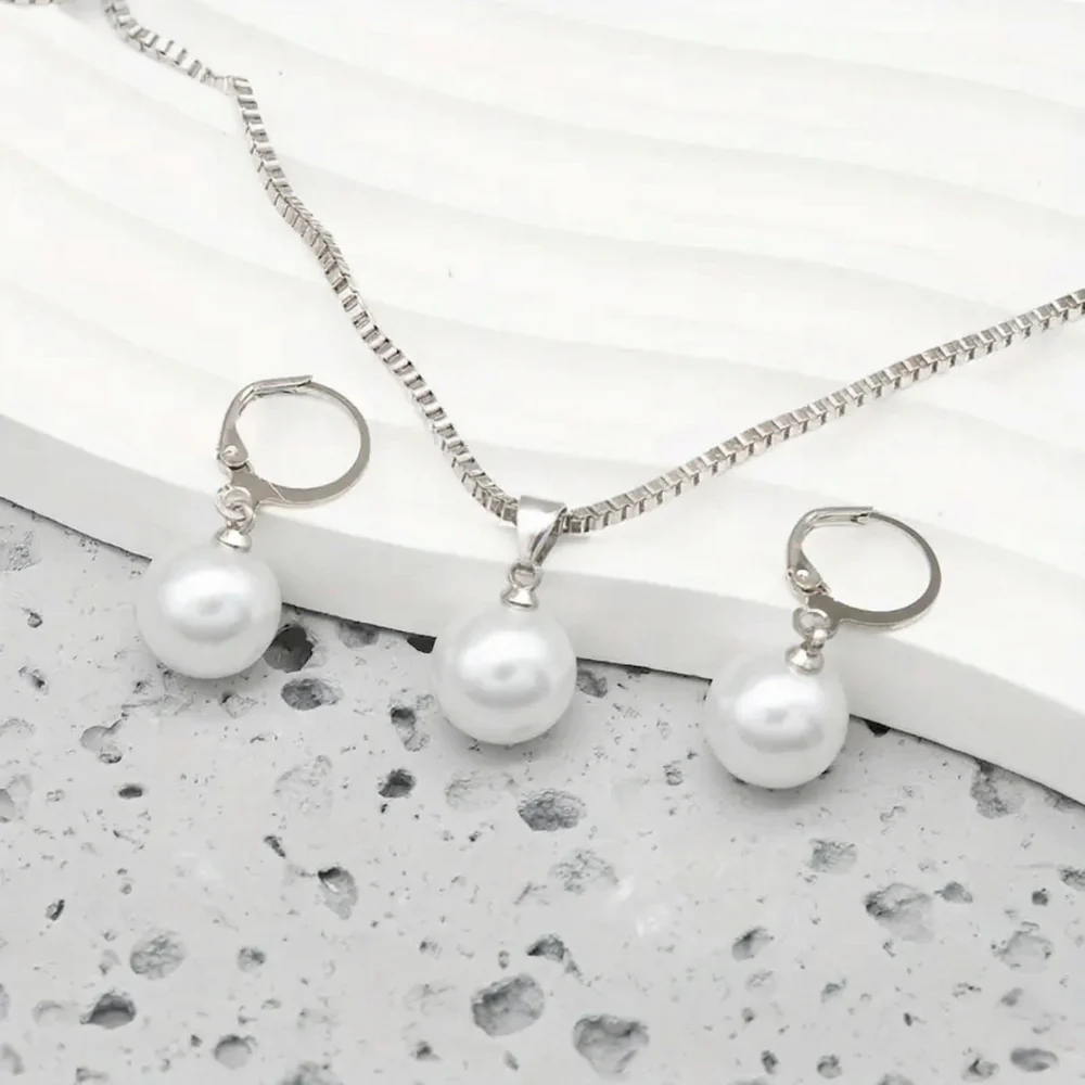 Golden Grace Pearl Jewelry Set | Gold - Image 2