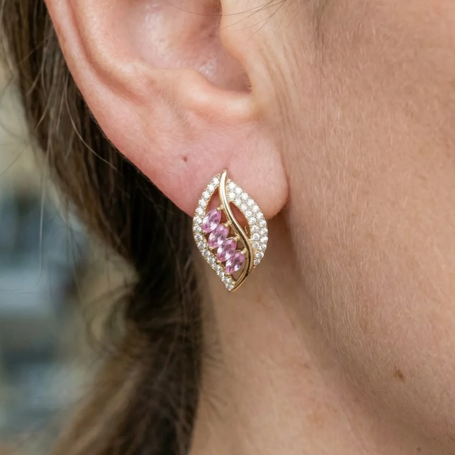 Isola Blushlune Earrings | Gold - Image 2