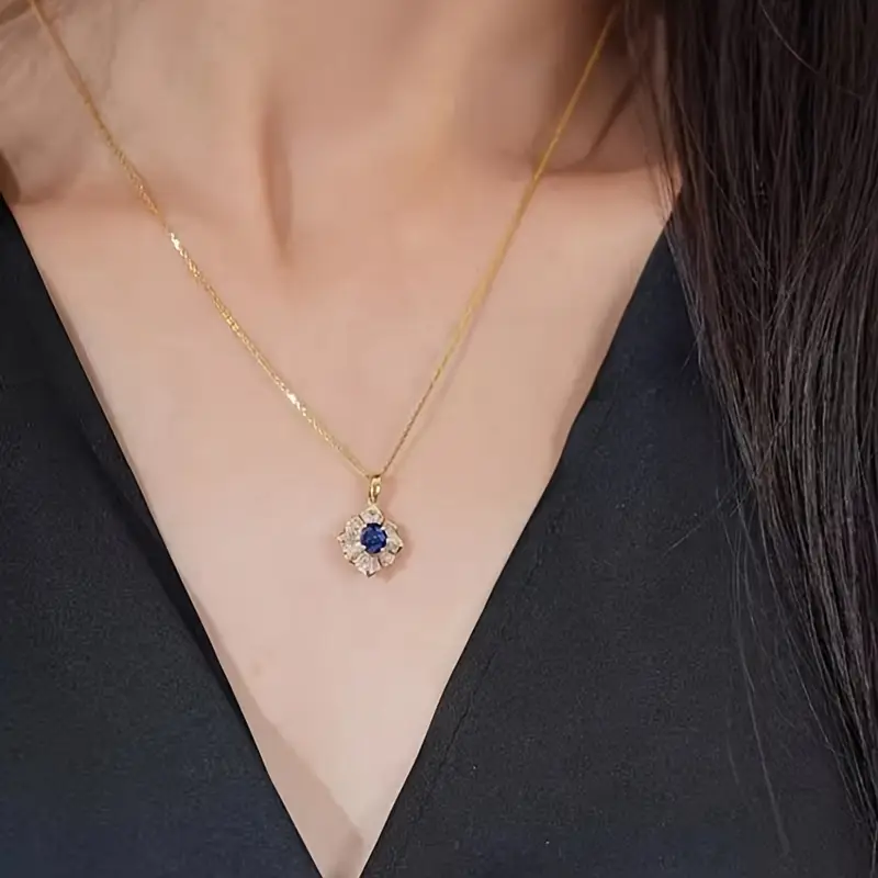 Kavella Noctazure Necklace | Gold - Image 3
