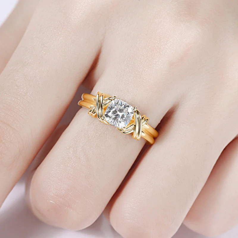Knotted Band Statement Ring | Gold - Image 2