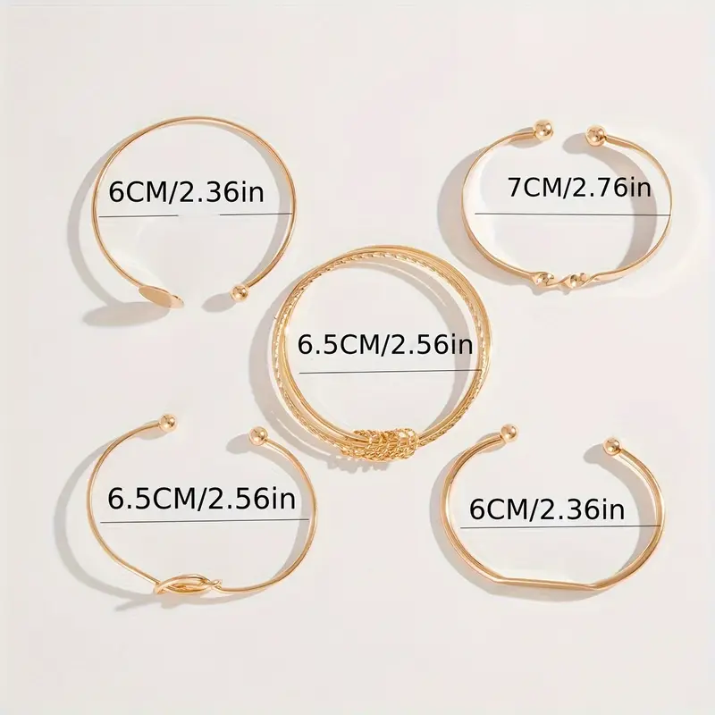 Knotted Elegance Bracelet Set | Gold - Image 6