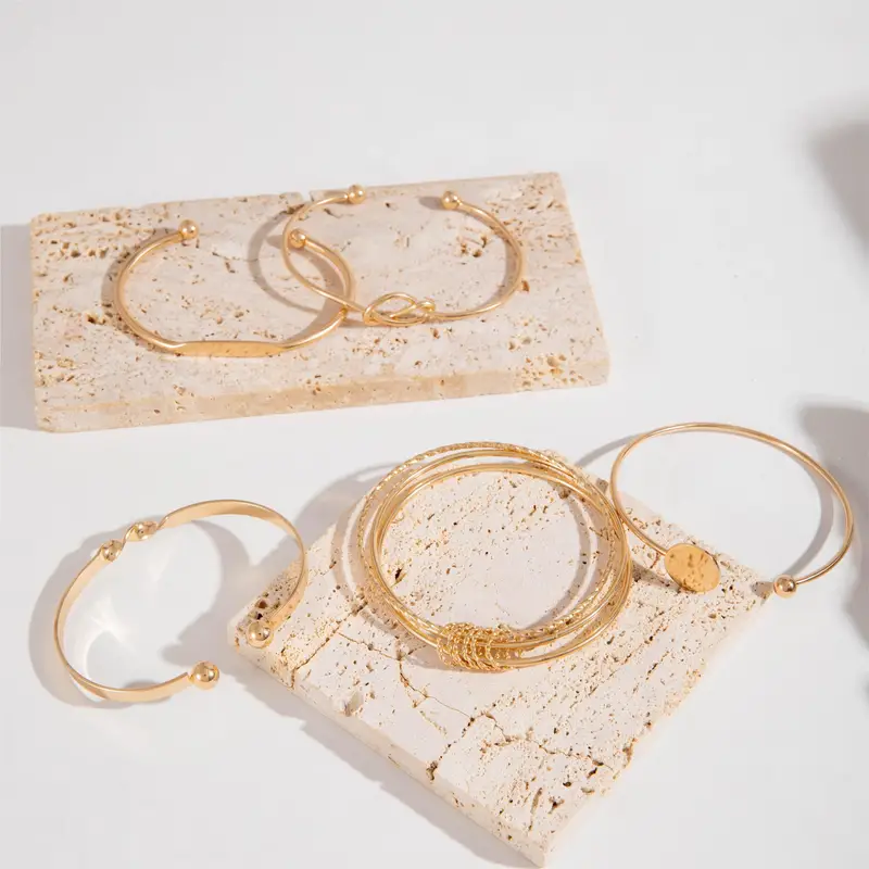 Knotted Elegance Bracelet Set | Gold - Image 4