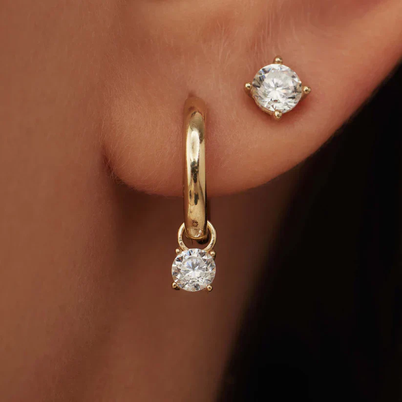 Larmes de Lune Stone Earrings Set | Gold - Image 2