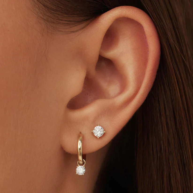 Larmes de Lune Stone Earrings Set | Gold - Image 3