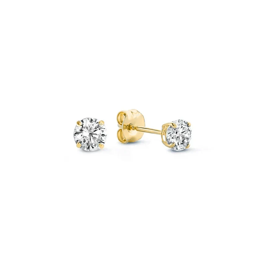 Larmes de Lune Stone Stud Earrings | White Gold - Image 2