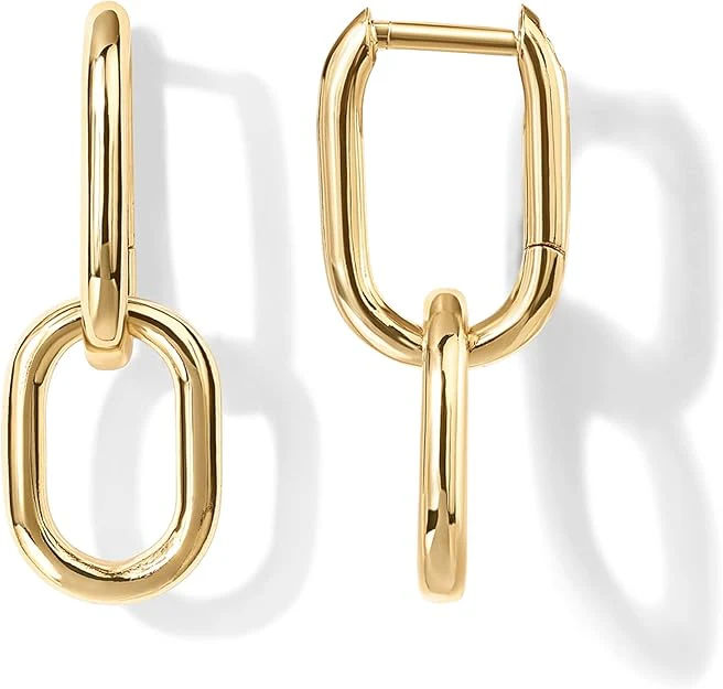 Link Drop Hoops | Gold - Image 2