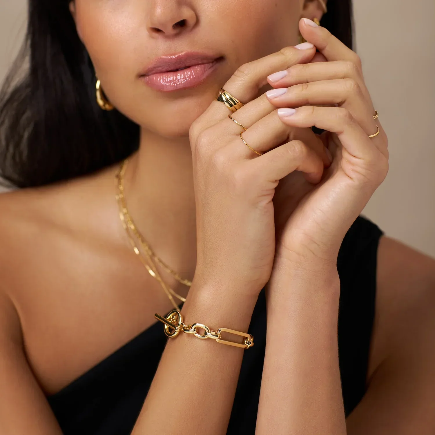 Link T-Bar Bracelet | White Gold - Image 5