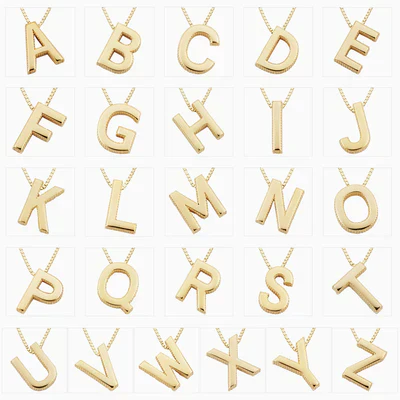 Love letter initial necklace - Gold - Image 5
