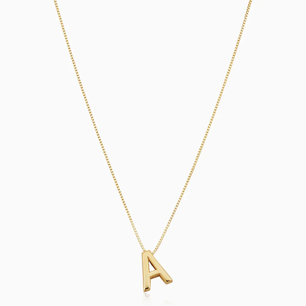 Love letter initial necklace | White Gold - Image 2