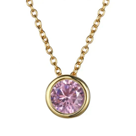 Lunaria Gemmara Birthstone Necklace | Gold - Image 11