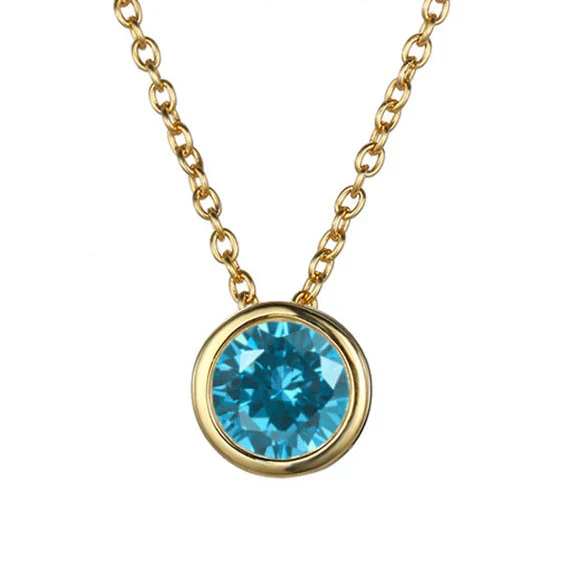 Lunaria Gemmara Birthstone Necklace | Gold - Image 13