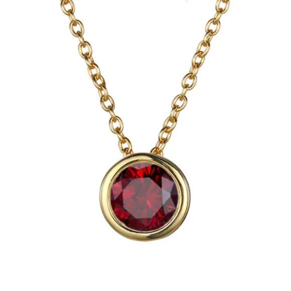 Lunaria Gemmara Birthstone Necklace | Gold - Image 2