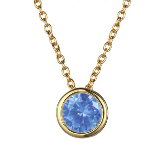 Lunaria Gemmara Birthstone Necklace | Gold - Image 4