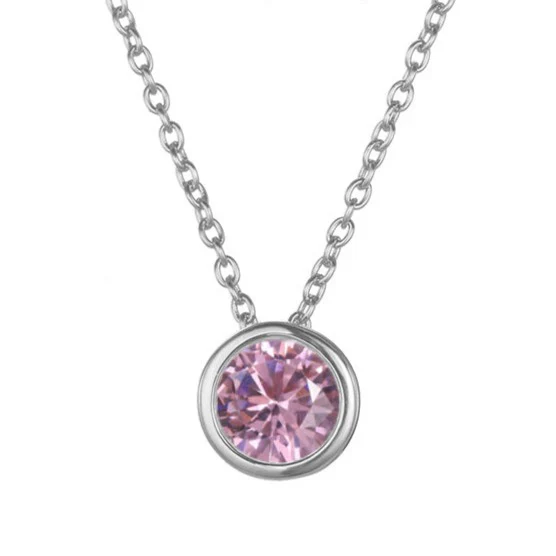 Lunaria Gemmara Birthstone Necklace | White Gold - Image 10