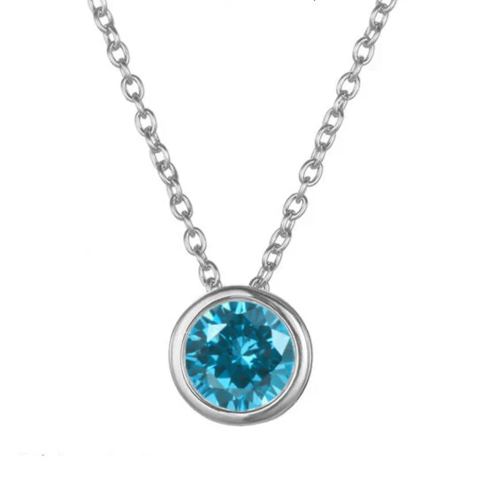 Lunaria Gemmara Birthstone Necklace | White Gold - Image 12