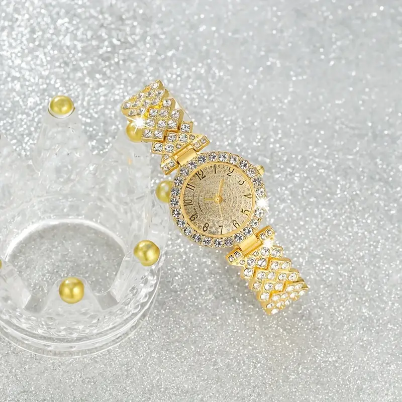 Luxe Radiance Gold Watch & Bracelet Set | Gold - Image 3