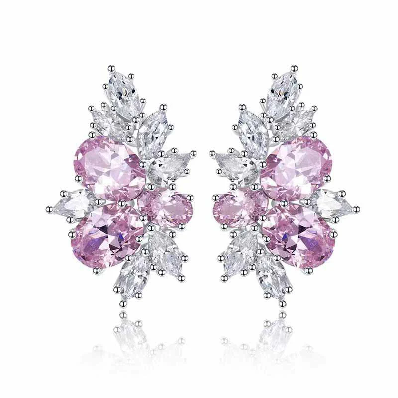 Lyra Blushbloom Earrings | White Gold - Image 3
