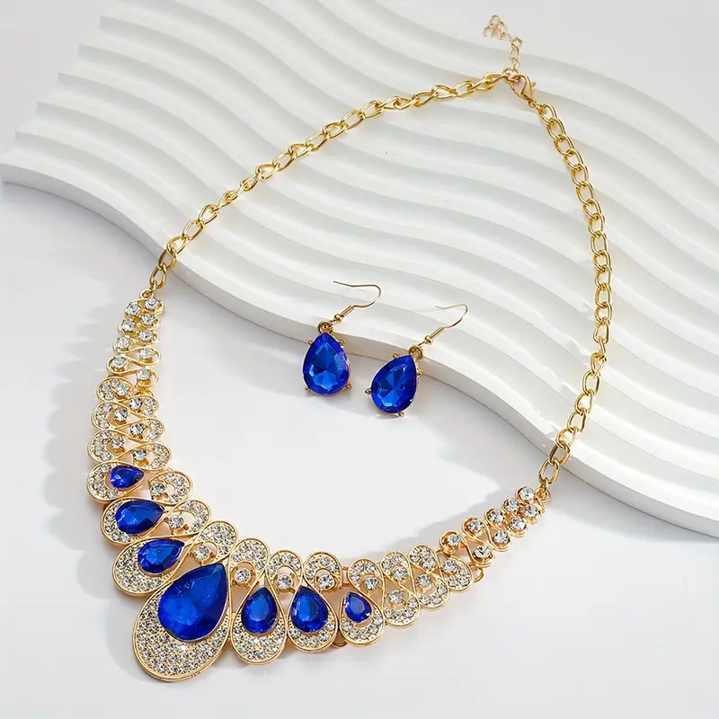 Maevina Zafiros Jewelry Set | Gold - Image 2