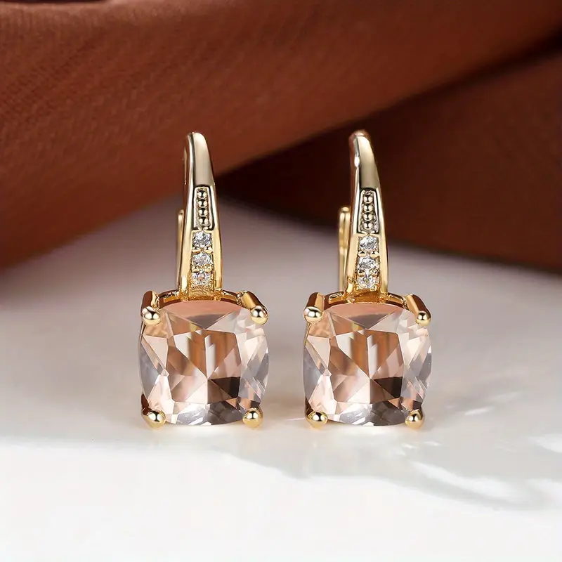 Mystic Stone Hoop Earrings | Gold - Image 10