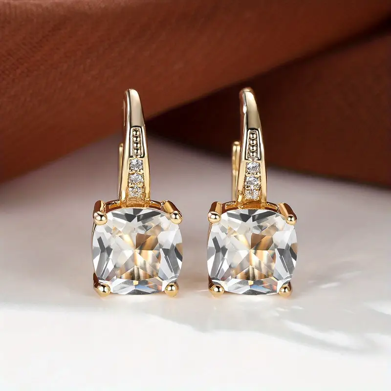 Mystic Stone Hoop Earrings | Gold - Image 2