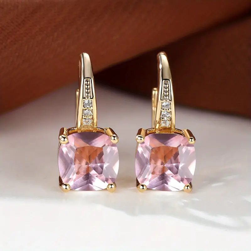 Mystic Stone Hoop Earrings | Gold - Image 7