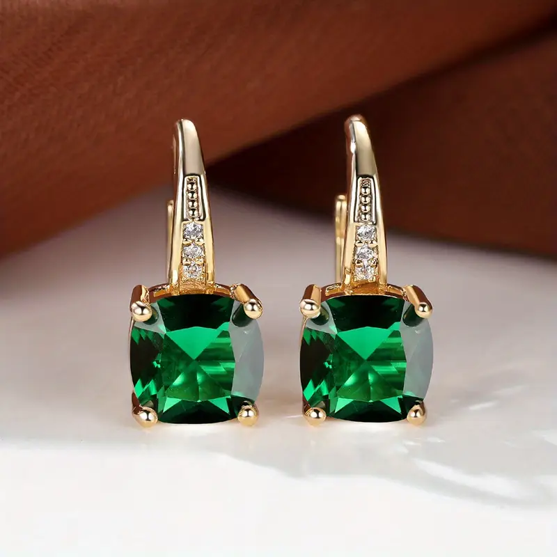 Mystic Stone Hoop Earrings | Gold - Image 6