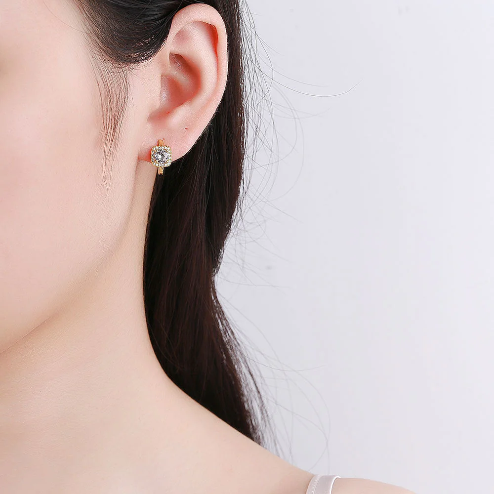 Nadine square earrings | Gold - Image 3