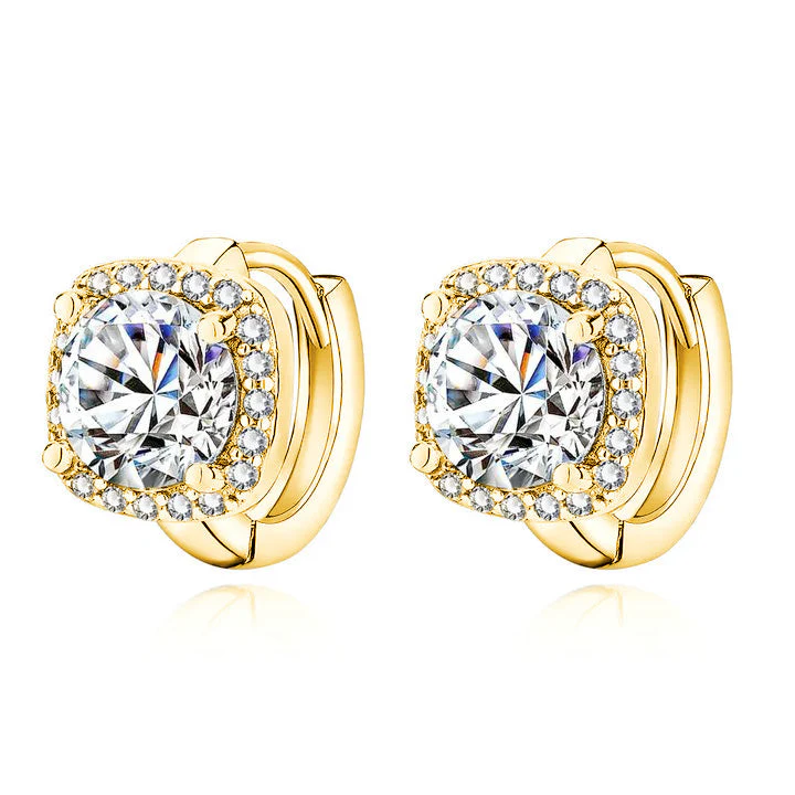 Nadine square earrings | White Gold - Image 2